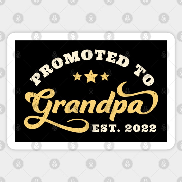 Promoted To Grandpa 2022 New Grandpa Sticker by OrangeMonkeyArt